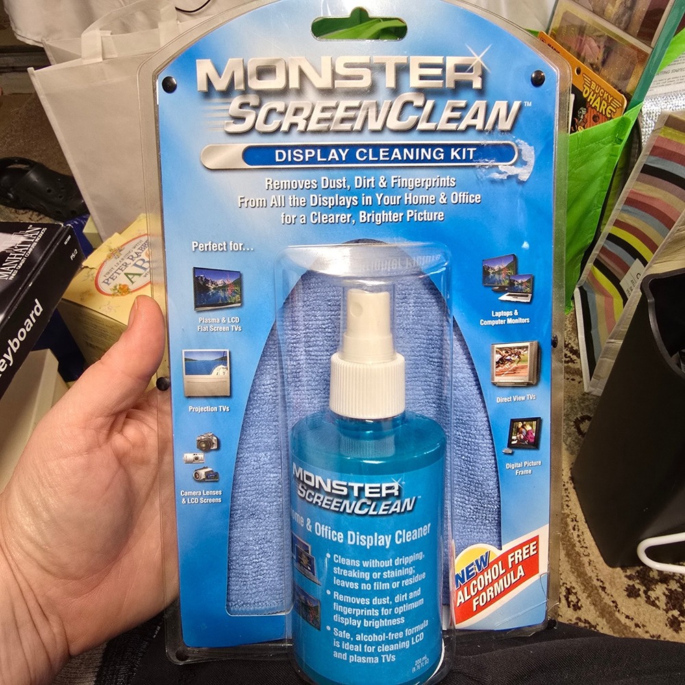 Monster ScreenClean Display Cleaning Kit Alcohol Free LCD Plasma TV Monitor200ml